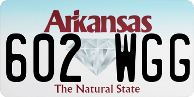 AR license plate 602WGG
