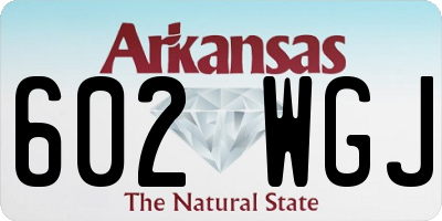 AR license plate 602WGJ