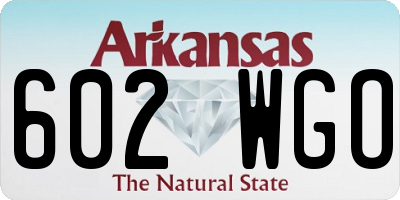 AR license plate 602WGO
