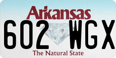 AR license plate 602WGX