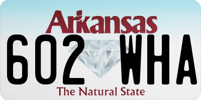 AR license plate 602WHA