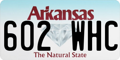 AR license plate 602WHC
