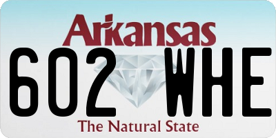 AR license plate 602WHE