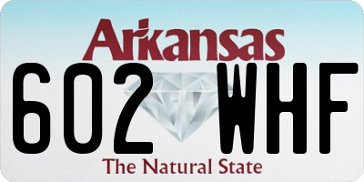 AR license plate 602WHF
