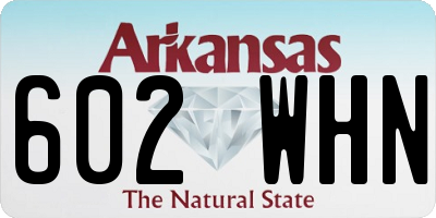 AR license plate 602WHN