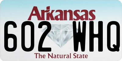 AR license plate 602WHQ