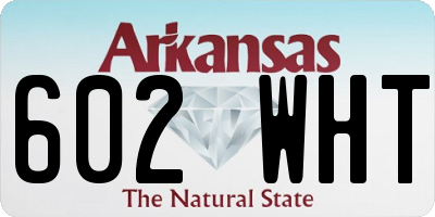 AR license plate 602WHT