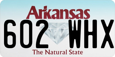AR license plate 602WHX