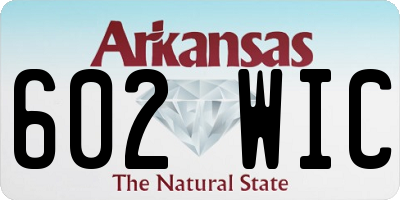 AR license plate 602WIC