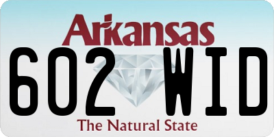 AR license plate 602WID