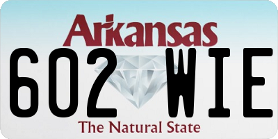 AR license plate 602WIE
