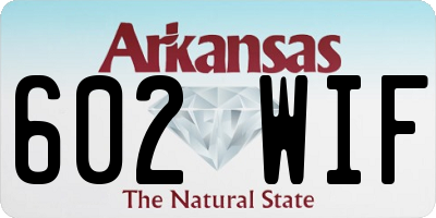 AR license plate 602WIF
