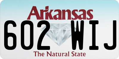 AR license plate 602WIJ