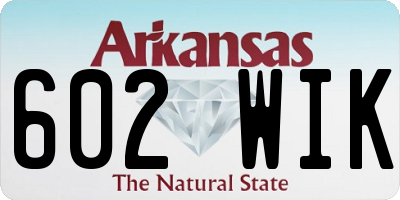AR license plate 602WIK