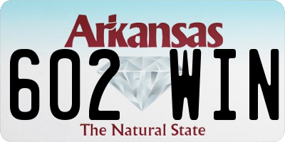 AR license plate 602WIN