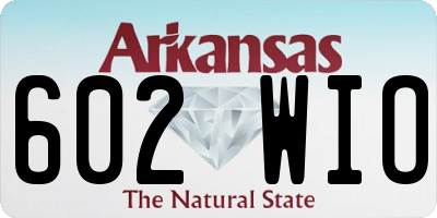 AR license plate 602WIO