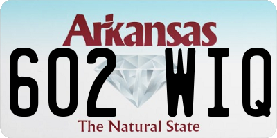 AR license plate 602WIQ