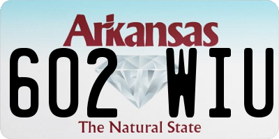 AR license plate 602WIU