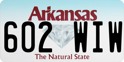 AR license plate 602WIW