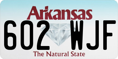 AR license plate 602WJF