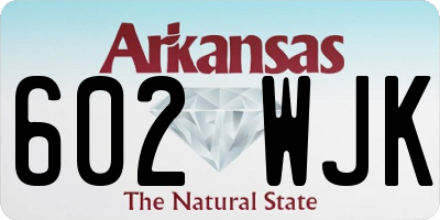 AR license plate 602WJK