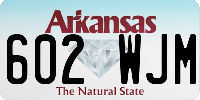 AR license plate 602WJM