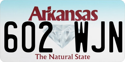 AR license plate 602WJN