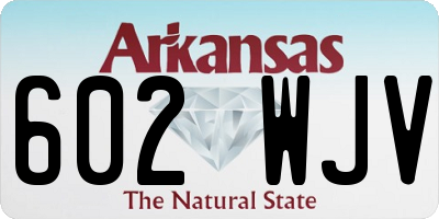 AR license plate 602WJV