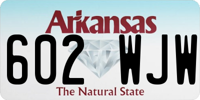 AR license plate 602WJW