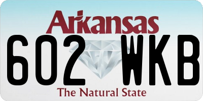 AR license plate 602WKB