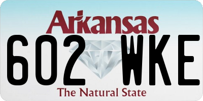 AR license plate 602WKE