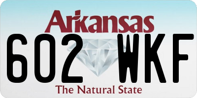 AR license plate 602WKF