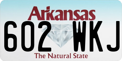 AR license plate 602WKJ