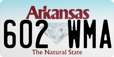 AR license plate 602WMA