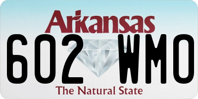 AR license plate 602WMO
