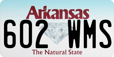 AR license plate 602WMS