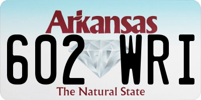 AR license plate 602WRI