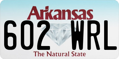 AR license plate 602WRL