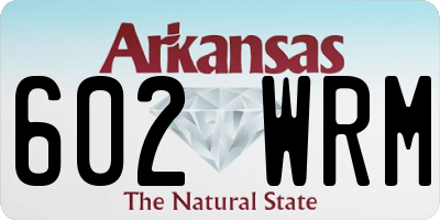 AR license plate 602WRM