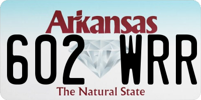 AR license plate 602WRR