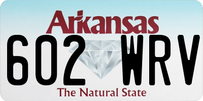 AR license plate 602WRV