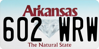 AR license plate 602WRW