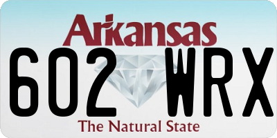 AR license plate 602WRX