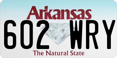AR license plate 602WRY