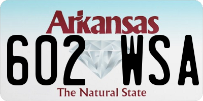 AR license plate 602WSA