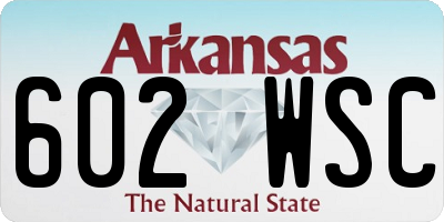 AR license plate 602WSC