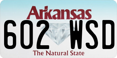 AR license plate 602WSD