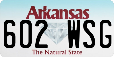 AR license plate 602WSG