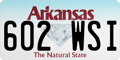 AR license plate 602WSI