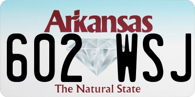 AR license plate 602WSJ